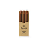 Spaas ribbed diner kaars 10 uur - brown | 9 stuks
