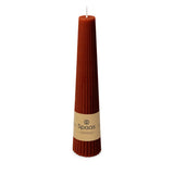 Spaas ribbed kaars obelisk 25 uur - bordeaux | 6 stuks