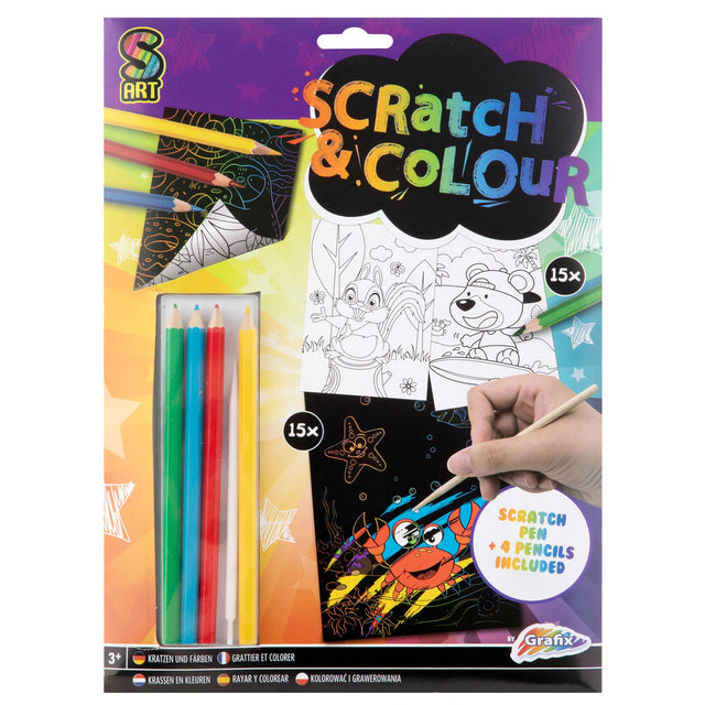 Zestaw rzemieślniczy Grafix Scratch i kolory A4