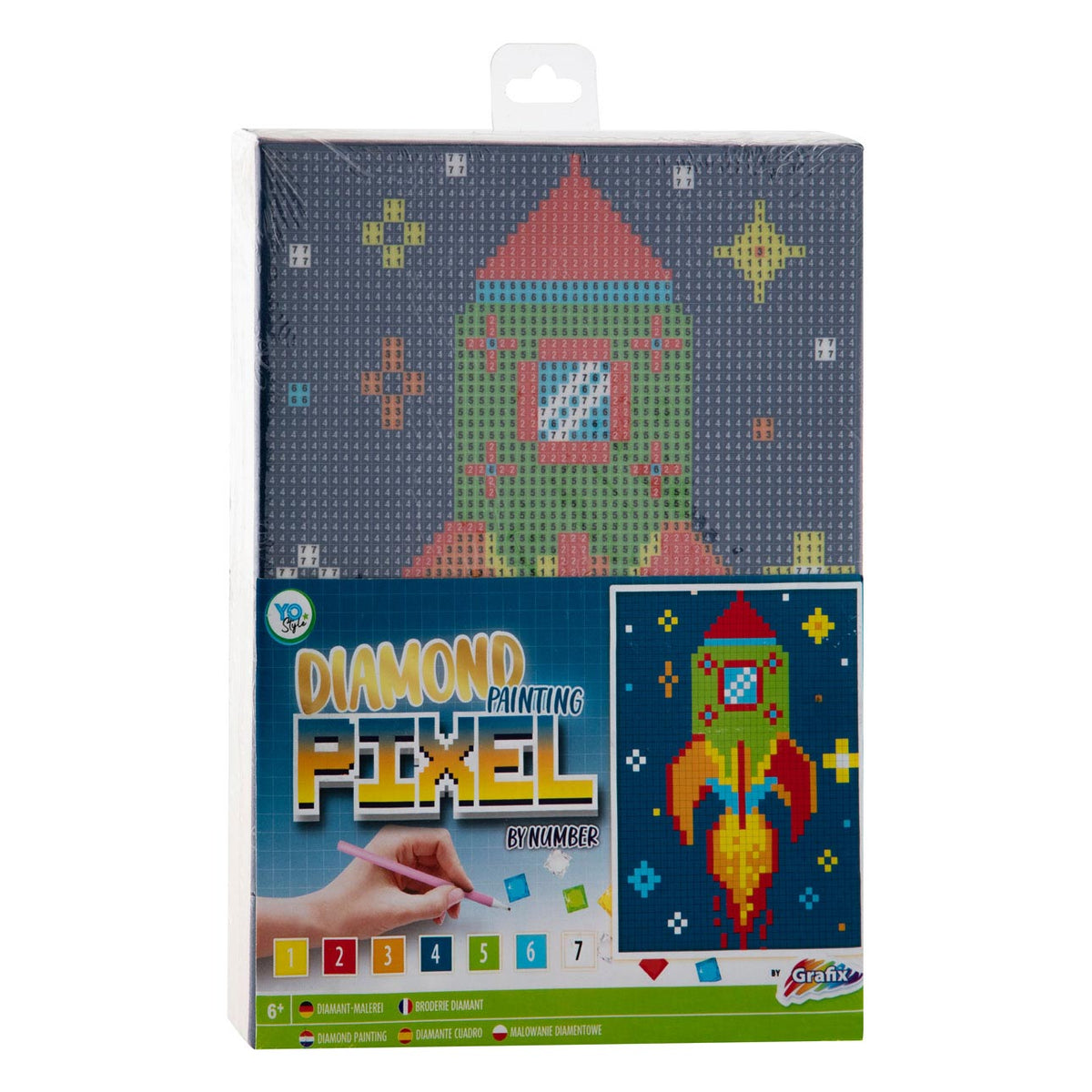 Malarstwo diamentów, piksel po Canvas - rakieta