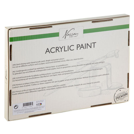 Nassau Fine Art Nassau baza do farb akrylowych i pastelowych kolorów, 24x22ml