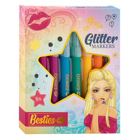Flamastry brokatowe Grafix besties, 8 szt.