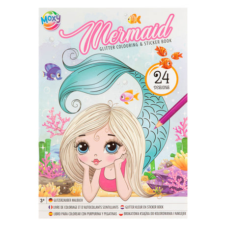 Kreatywna grupa rzemieślnicza Glitter Color and Sticker Book Sunicorn Mermaid
