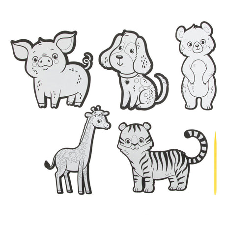 Kreatywna grupa rzemieślnicza Kraskunst Stickers - Dieren, 6dlg.