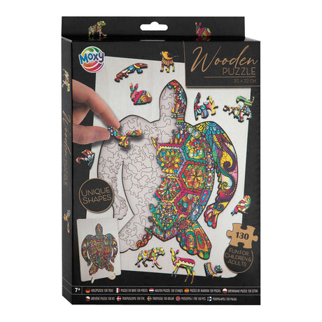 Kreatywna grupa rzemieślnicza Wooden Jigsaw Turtle, 130st.
