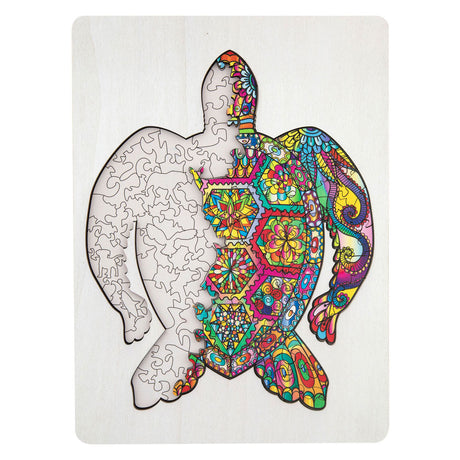 Kreatywna grupa rzemieślnicza Wooden Jigsaw Turtle, 130st.