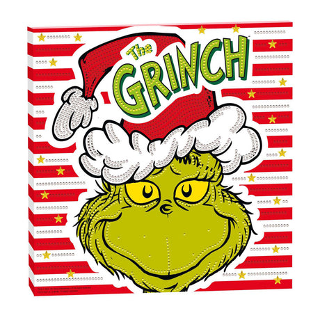 Grupa rzemiosła kreatywnego, malowanie diamentowe na płótnie grinch - 30x30cm