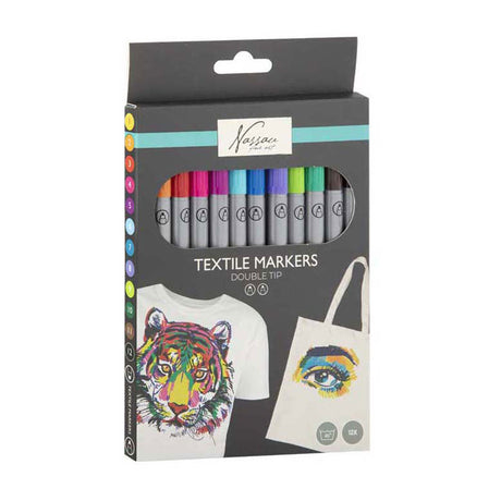 Podwójne markery tekstylne Creative Craft Nassau - 12 szt.