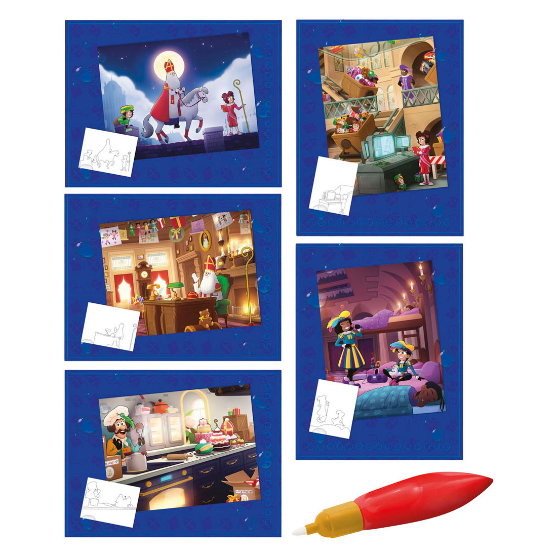 Creative craft group club van sinterklaas schilderen met water