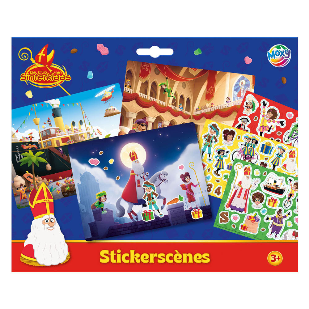 Creative craft group club van sinterklaas stickerscene - 23x28cm