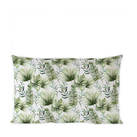 Poszewka na poduszkę Ambiente 50x30cm liście dżungli biała