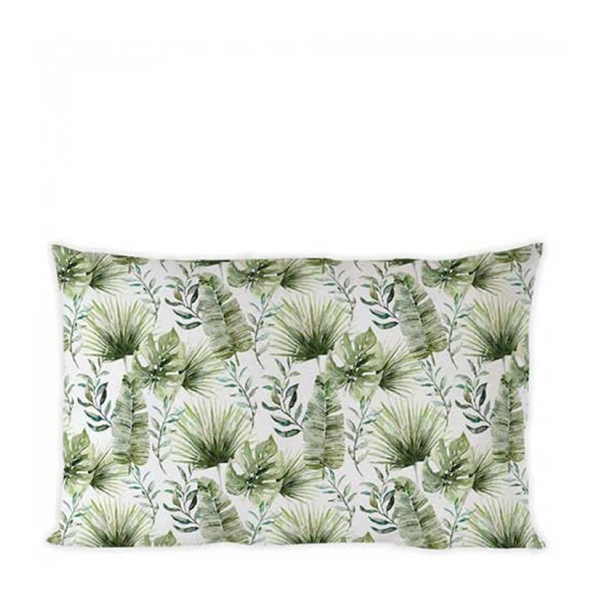 Poszewka na poduszkę Ambiente 50x30cm liście dżungli biała