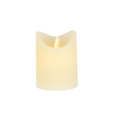 Świeca codzienna LED do domu 7,5x10 cm kremowa | 4 sztuki