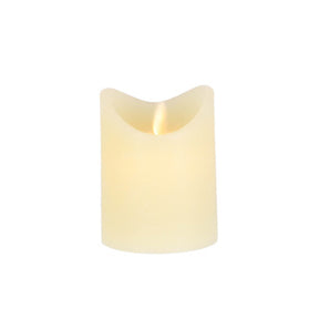 Świeca codzienna LED do domu 7,5x10 cm kremowa | 4 sztuki
