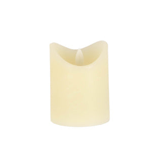 Świeca codzienna LED do domu 7,5x10 cm kremowa | 4 sztuki