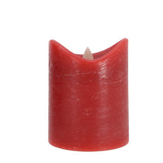 Świeca codzienna LED do domu 7,5x10 cm czerwona | 4 sztuki
