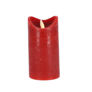 Świeca codzienna LED do domu 7,5x15 cm czerwona | 4 sztuki