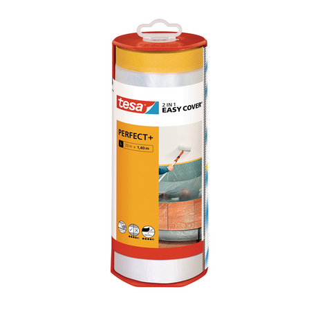 Tesa 1067562 - Easy Cover Perfect + folia osłonowa dozownika: l 33 metry 140 | 2 szt