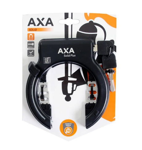 Zamek do ramy Axa solid plus czarny (na karcie)