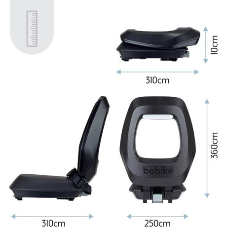 Fotelik dziecięcy Bobike za jednym juniorem czarnym - mik-hd