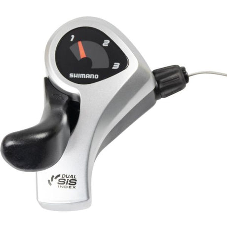 Manetka Shimano lewa 3-biegowa st-tx50 - czarno-srebrna