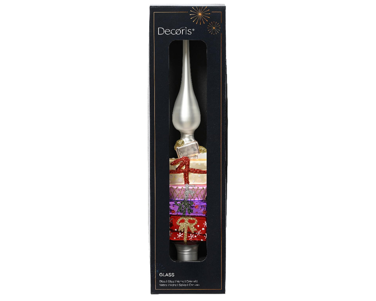 Decoris szczyt prezenty szklane h29cm