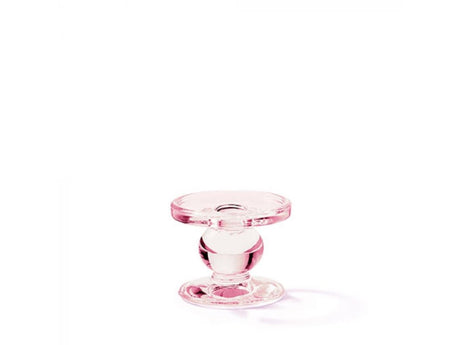 Ambiente świecznik szklany różowy ã˜9xh7cm
