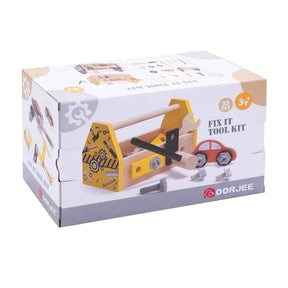 Dorjee Toolbox 33-osobowy junior drewniany żółty