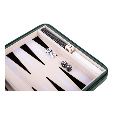 Gra podróżna Backgammon zapinana na zamek - zielona