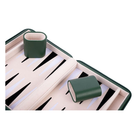Gra podróżna Backgammon zapinana na zamek - zielona