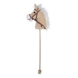 Engelhart stokpaardje -beige- geluid - wieltjes