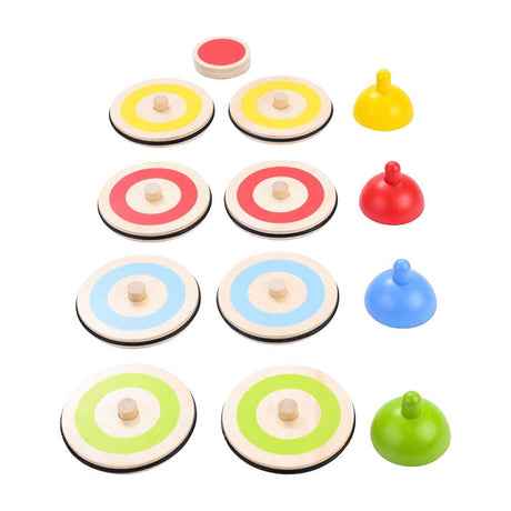 Engelhart houten indoor curling spel - 2 tot 4 spelers