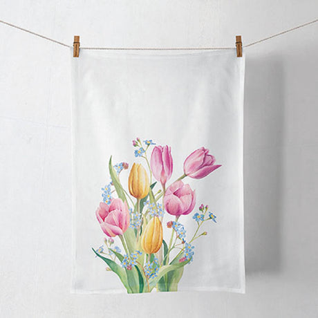 Ręcznik kuchenny Ambiente-ręcznik tulipany bukiet 100% bawełna 50x70cm