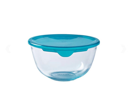 Pyrex - Cook Enjoy miska do miksowania z pokrywką 700 ml - przezroczysta - szkło borokrzemowe - polipropylen