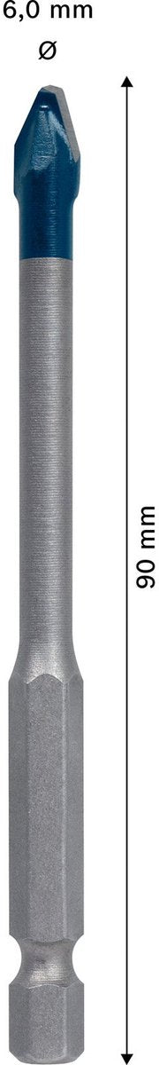 Wiertło ceramiczne twarde Bosch Expert hex-9 6 x 90 mm - 2608900590