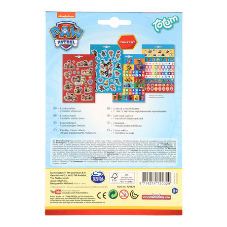 Arkusz naklejek Paw Patrol Totum, 4 szt.