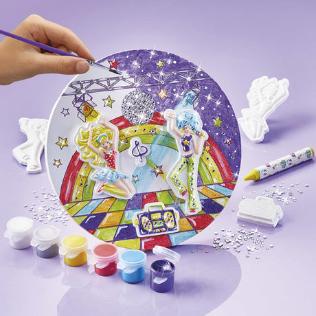 Totum Craft Case Disco Dance Malarstwo na płótnie - zabawki dla dziewczynek - rękodzieło z gipsu home deco