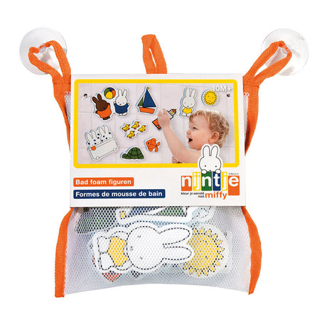 Bambolino Miffy zabawki do kąpieli figurki do kąpieli, zabawki edukacyjne 10 sztuk w siatce do przechowywania - zabawki dla małych dzieci w wieku przedszkolnym - od 1 roku