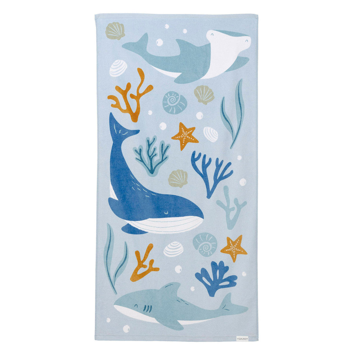 Ręcznik kąpielowy Little Dutch Ocean Dreams Blue - 120cm