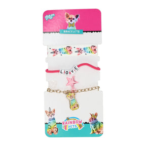 Creative craft group rainbow pets armbanden - 3st.