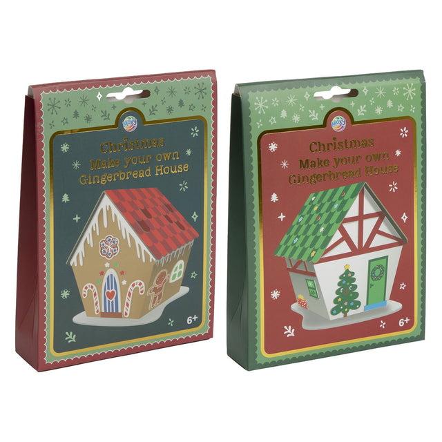 Creative craft group maak je eigen foam gemberhuis kerstmis met stickers