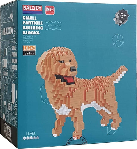 Pies Balody Golden Retriever z nanoblokami mini klocki Lego 824 części