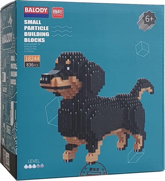 Balody jamnik z nanoblokami mini lego klocki 836 części