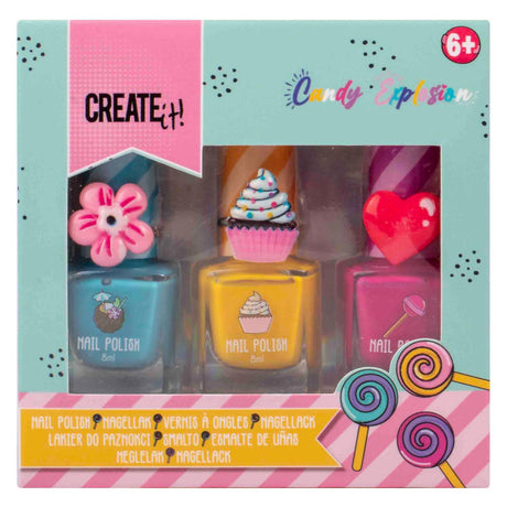 Stwórz to! lakier do paznokci Candy Explosion, 3 szt.