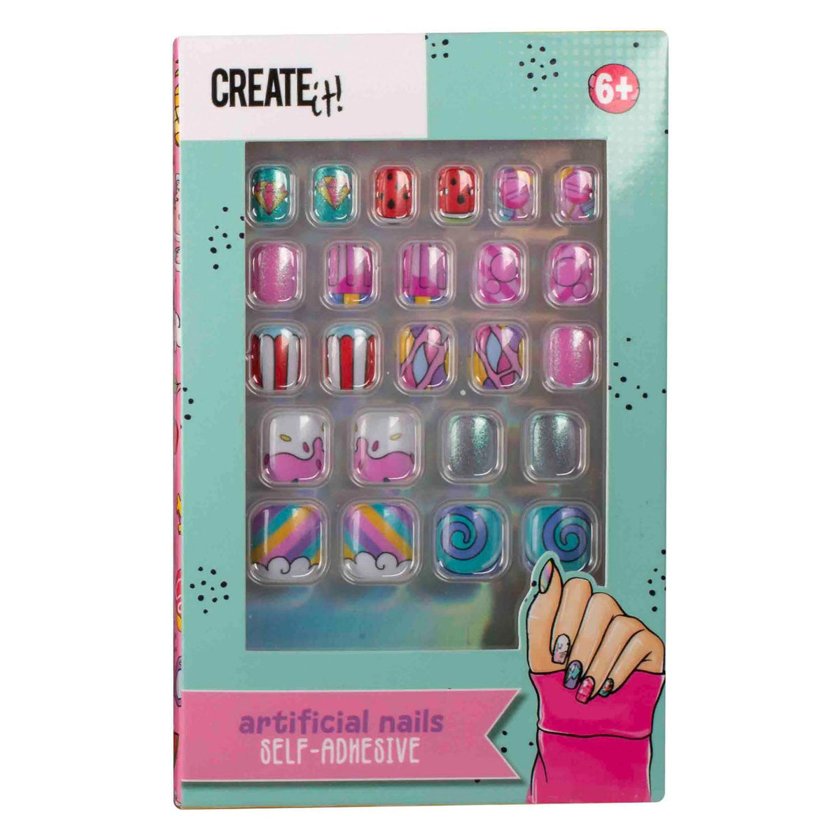 Stwórz to! Candy Explosion sztuczne paznokcie samoprzylepne