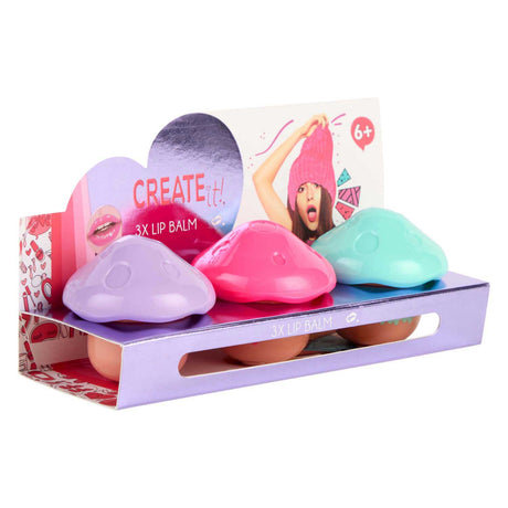 Canenco stwórz to! Beauty balsam do ust grzybek, 3 szt