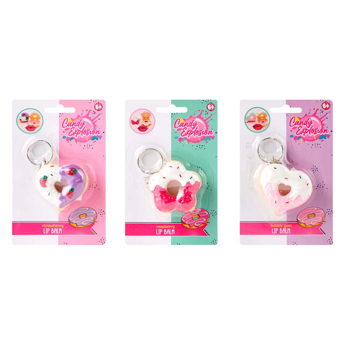 Canenco stwórz to! Breloczek z balsamem do ust Candy Explosion Donut