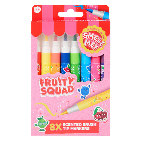 Canenco fruity squad brush tip markers met geur - 8st.