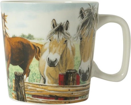 Wiebe van der Zee Mini kubek Wiebe's Farm koń 230 ml, pudełko zawierające 6 sztuk porcelany