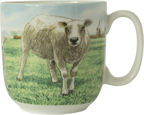 Wiebe van der Zee Kubek Wiebe's Farm XL, owca, 410 ml, pudełko zawierające 6 sztuk porcelany